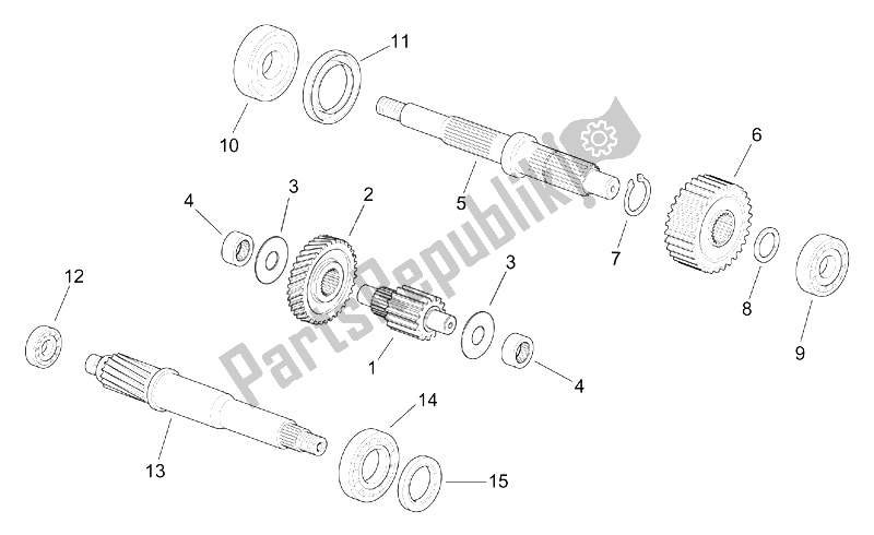 Alle Teile für das Übertragung des Aprilia Leonardo 250 ST ENG Yamaha 2001