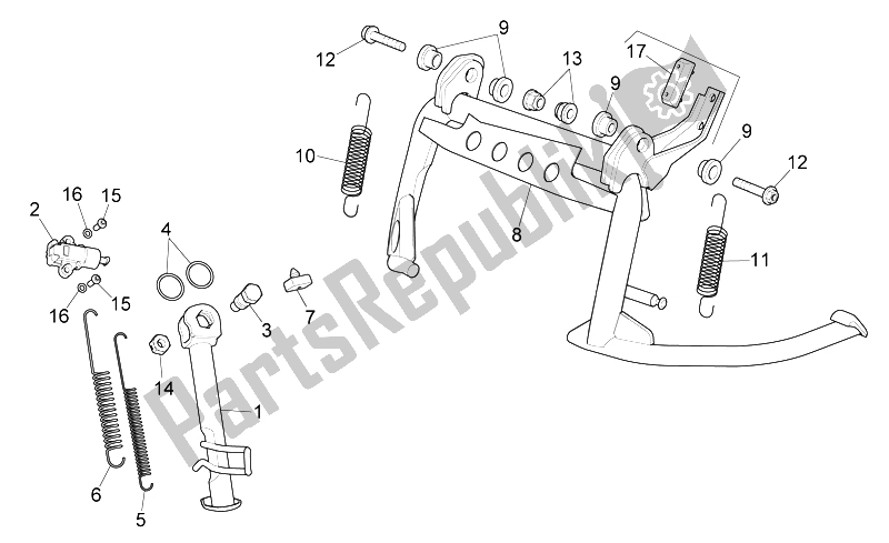 Todas as partes de Arquibancadas do Aprilia Scarabeo 400 492 500 Light 2006