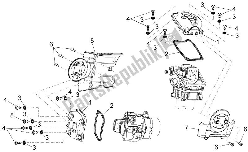 Todas las partes para Cubierta De Válvulas de Aprilia NA 850 Mana GT 2009