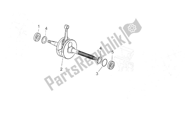 All parts for the Drive Shaft of the Aprilia Atlantic 125 200 250 2003