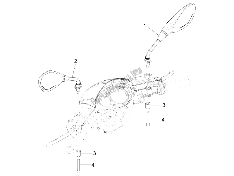 Todas as partes de Espelho (s) De Direção do Aprilia SR Motard 50 4T 4V 2013