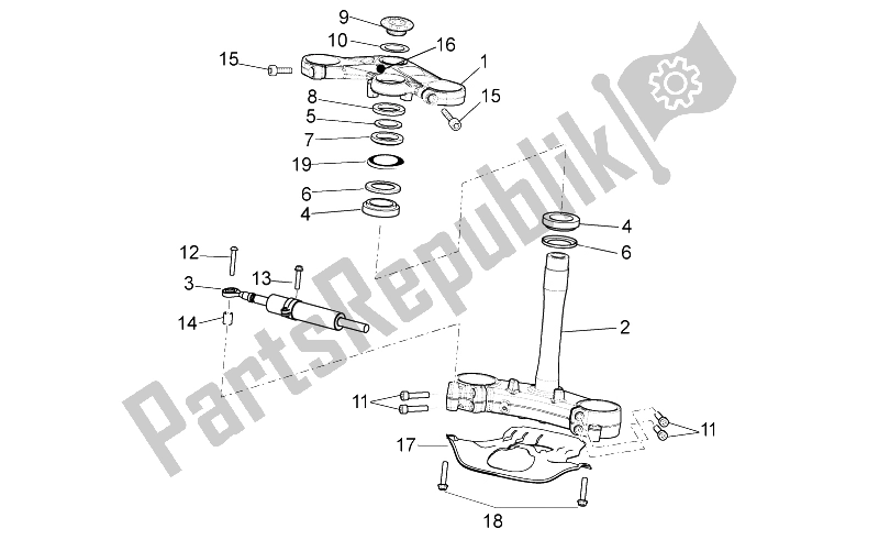 Todas as partes de Direção do Aprilia RSV4 R 1000 2009