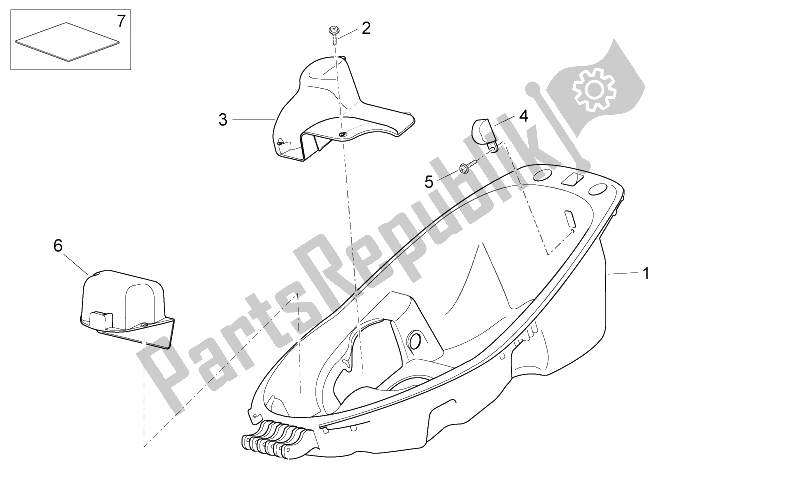 All parts for the Undersaddle of the Aprilia Atlantic 300 2010