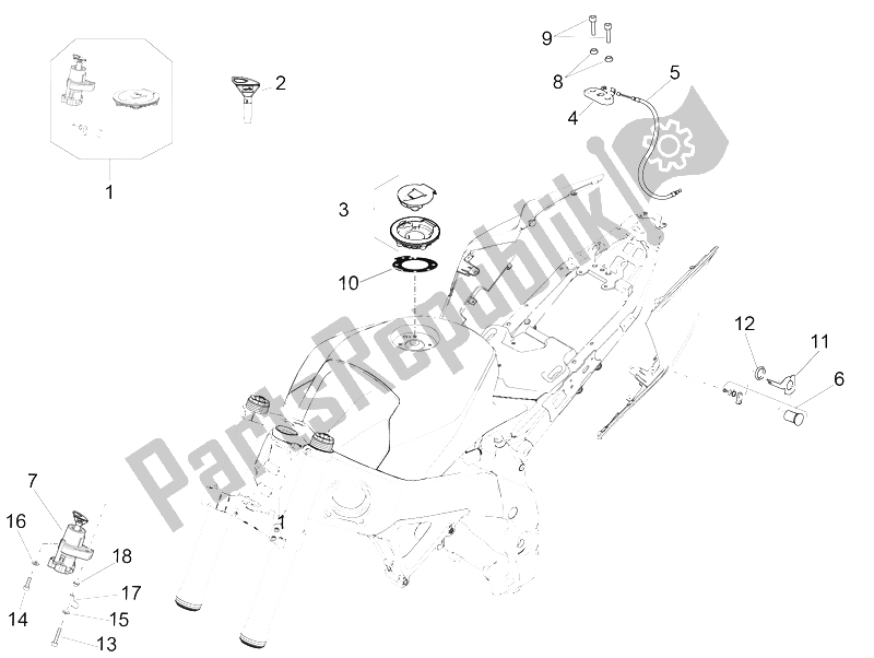 All parts for the Locks of the Aprilia RSV4 Racing Factory L E 1000 2015