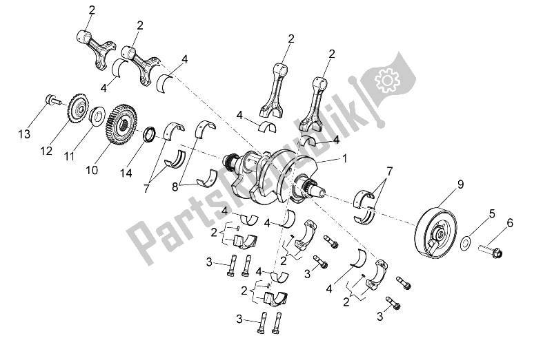 All parts for the Drive Shaft of the Aprilia Tuono V4 1100 RR 2015