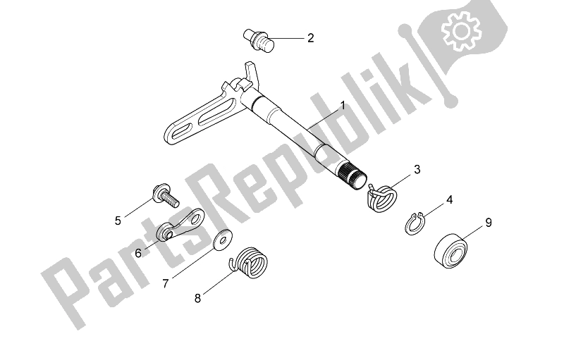 All parts for the Gear Box Selector I of the Aprilia MXV 450 Cross 2008