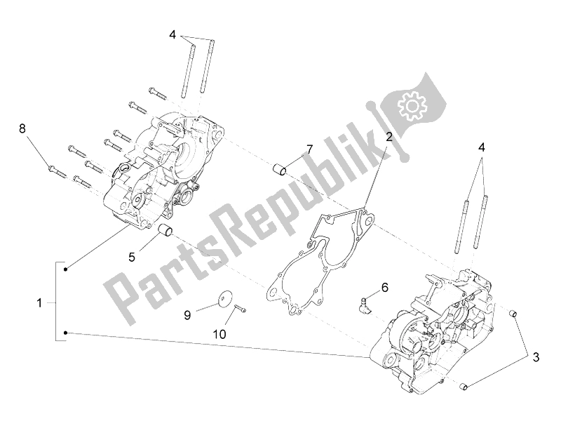 All parts for the Crankcases I of the Aprilia RS4 50 2T 2011