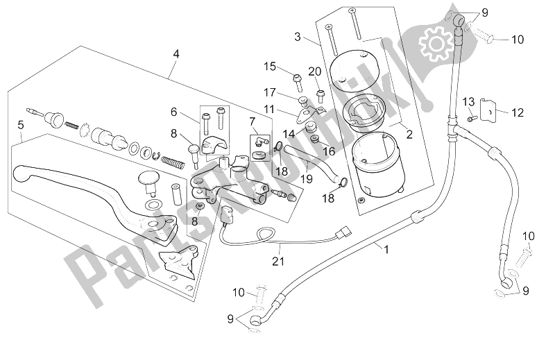 Todas las partes para Cilindro Maestro Delantero de Aprilia RSV Mille 1000 2000