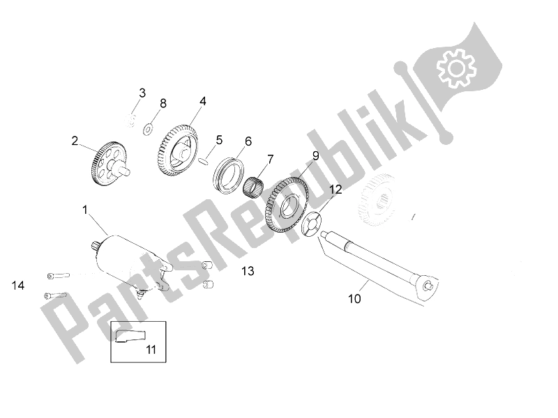 All parts for the Starter / Electric Starter of the Aprilia RSV4 RR Europe 1000 2016