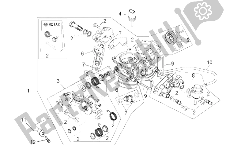 All parts for the Throttle Body of the Aprilia RSV Tuono 1000 2006