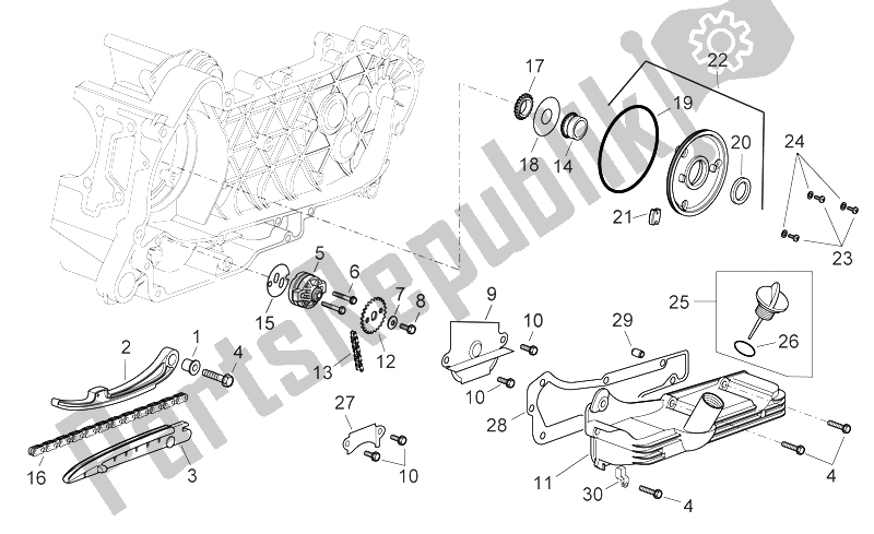 Tutte le parti per il Pompa Dell'olio del Aprilia Sport City 125 200 250 E3 2006