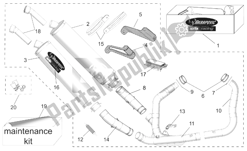 All parts for the Acc. - Performance Parts Ii of the Aprilia RSV Mille 1000 2003