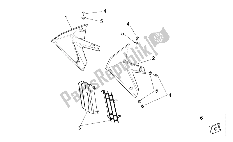 All parts for the Front Body Ii of the Aprilia RXV 450 550 Street Legal 2009