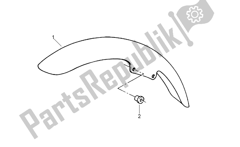 All parts for the Front Body Ii of the Aprilia Classic 50 1992