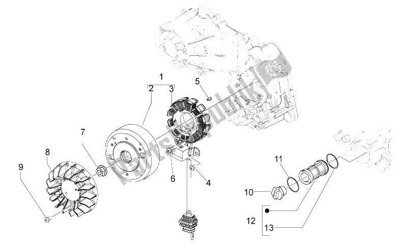 Tutte le parti per il Cdi Magneto Assy del Aprilia Scarabeo 50 4T 4V NET 2010