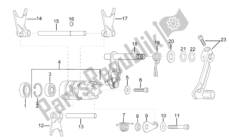 Toutes les pièces pour le Changement De Poignée du Aprilia RX 125 ENG 122 CC 1995