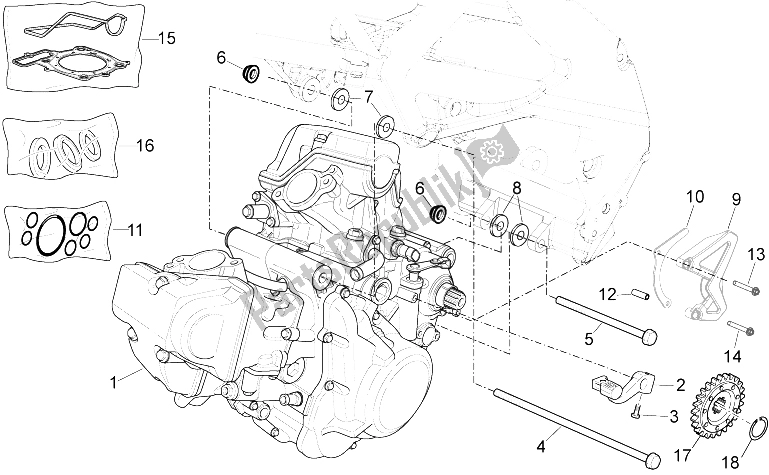 Tutte le parti per il Motore del Aprilia RXV 450 550 2009