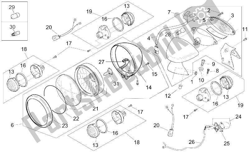 Toutes les pièces pour le Lumières - Personnalisées du Aprilia Mojito 125 1999