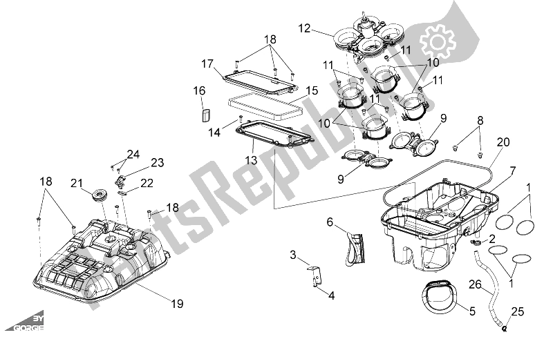 Tutte le parti per il Air Box del Aprilia RSV4 R 1000 2009