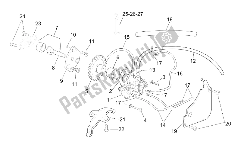 Toutes les pièces pour le La Pompe à Huile du Aprilia RS 250 1995