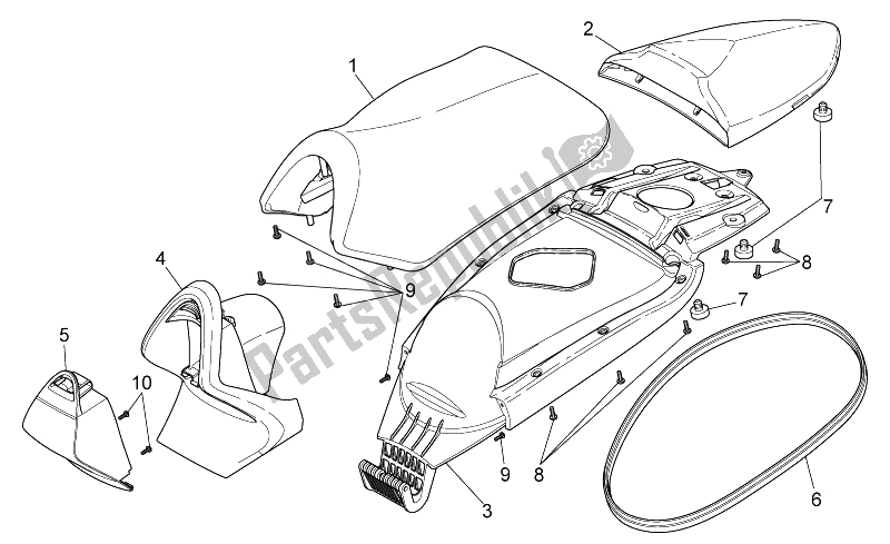 Tutte le parti per il Sella - Maniglia del Aprilia SR 50 Carb MY 2014