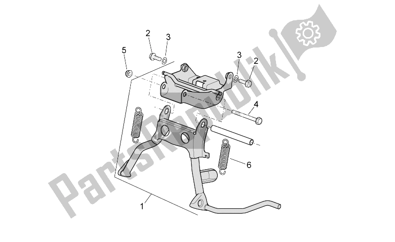 Toutes les pièces pour le Repose-pieds - Support Latéral du Aprilia Scarabeo 50 2T E2 NET 2010