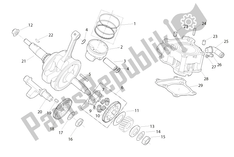 Tutte le parti per il Crank Shaft Assy del Benelli Leoncino 125 2022 - 2023