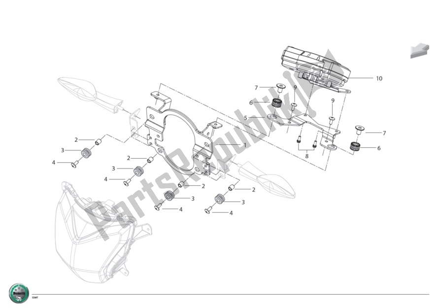 Alle onderdelen voor de Instrumentation van de Benelli BN 600I 2014 - 2015