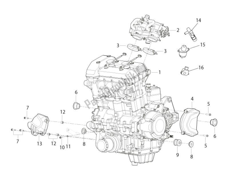 Alle onderdelen voor de Complete Engine van de Benelli Leoncino 800 2022 - 2023