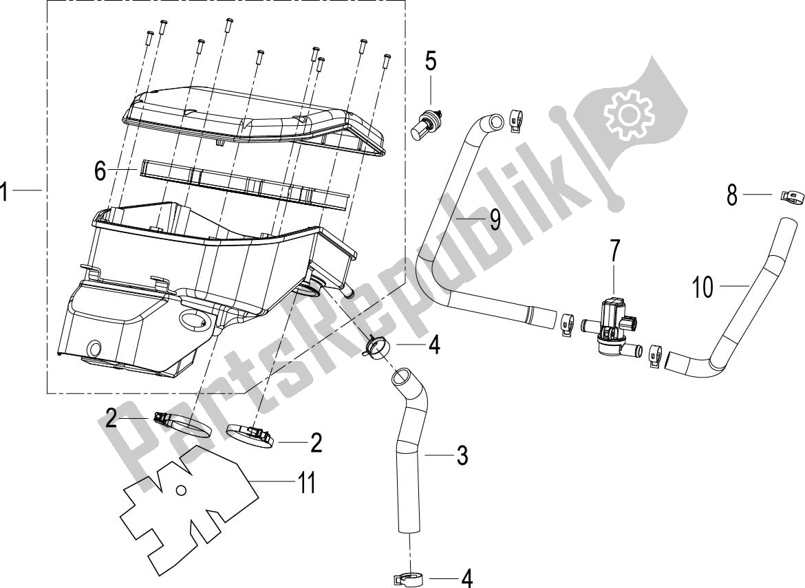 Alle onderdelen voor de Air Cleaner Assy van de Benelli 752 S 2022 - 2023