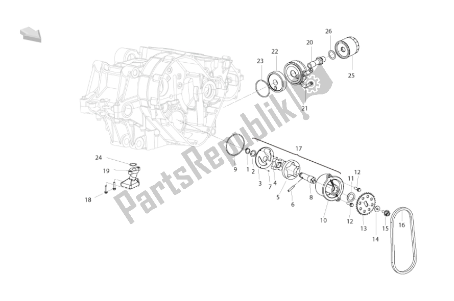 Alle onderdelen voor de Smering van de Benelli Leoncino 800 2022 - 2023