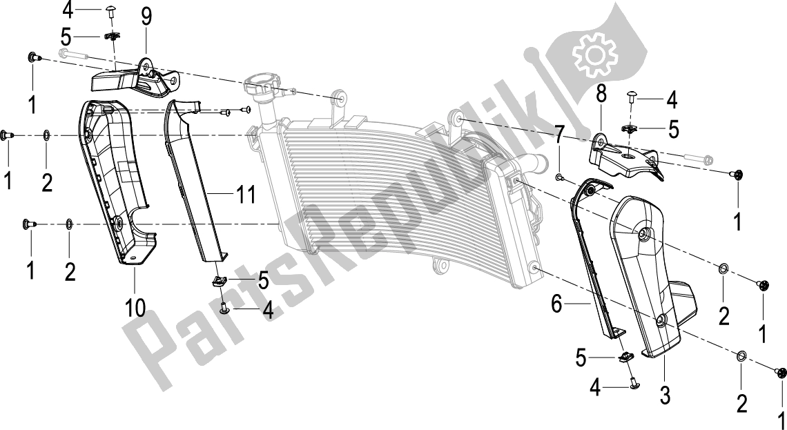 Alle onderdelen voor de Radiator Decorative Cover van de Benelli 752 S 2022 - 2023