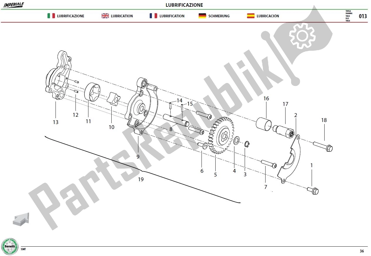 Alle onderdelen voor de Waterpomp Assy van de Benelli Imperiale 400 2019 - 2020