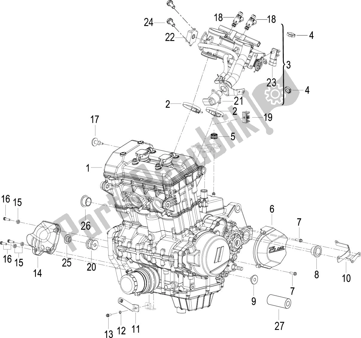 Alle onderdelen voor de Engine Assy van de Benelli 752 S 2022 - 2023