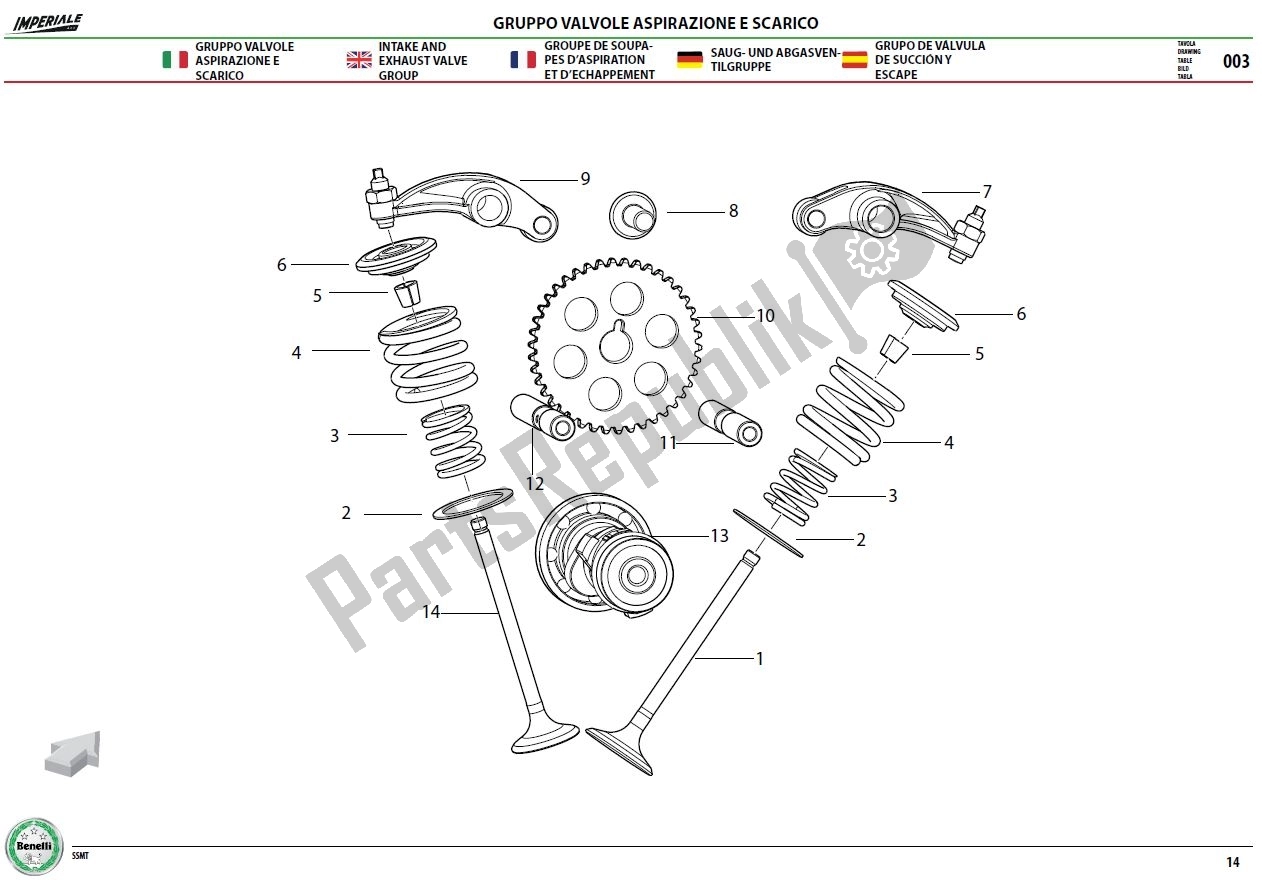 Alle onderdelen voor de Intake And Exhaust Valve Group van de Benelli Imperiale 400 2019 - 2020