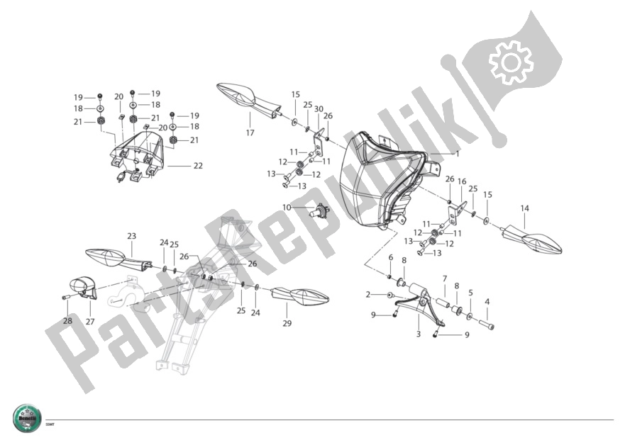 Alle onderdelen voor de Head Lights van de Benelli BN 600I 2014 - 2015