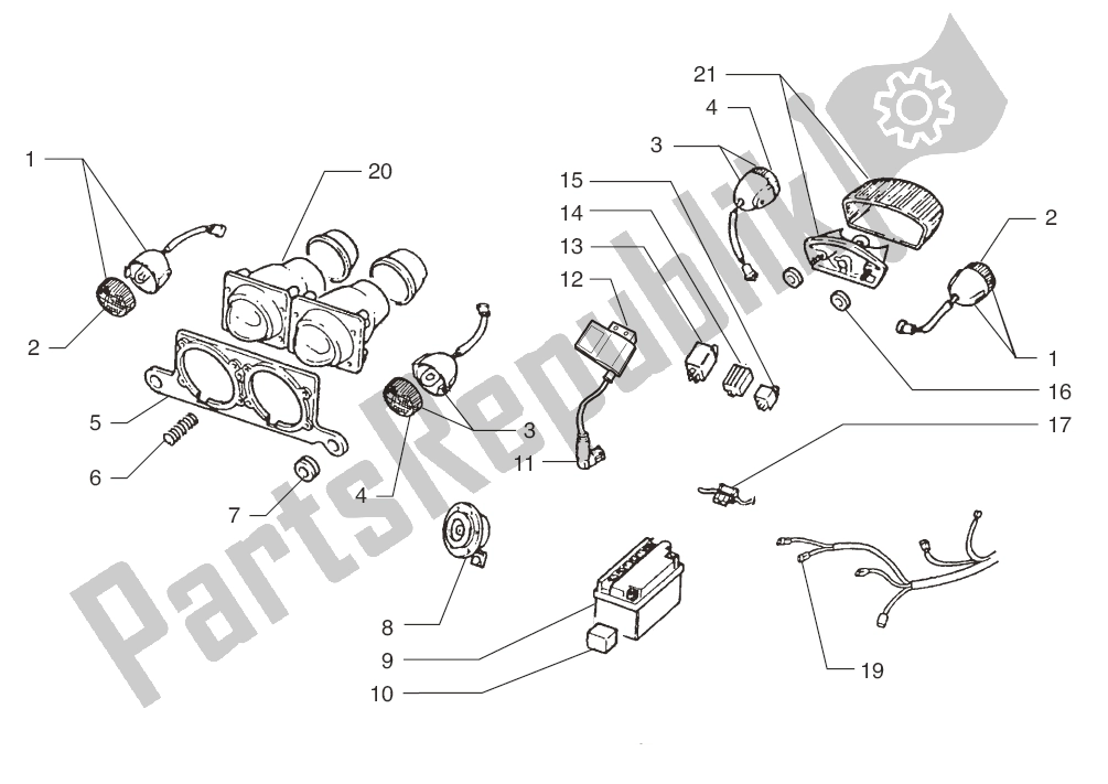 Todas las partes para Electrische Delen de Beta ARK K AC Zilvergr. 06 25 KM H 50 2006