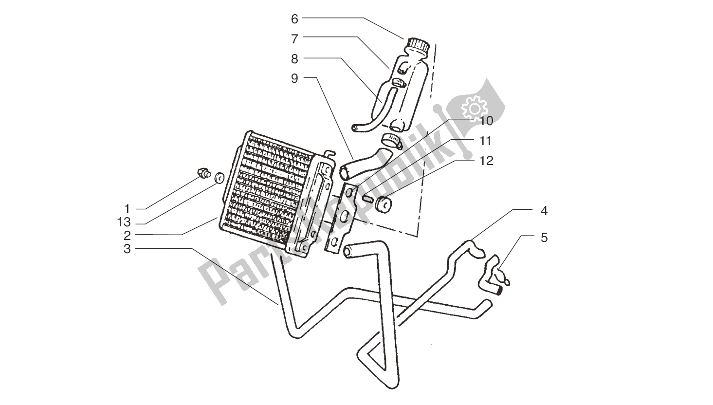 Alle onderdelen voor de Koeling Systeem van de Beta ARK Paddock LC BLW 10 50 2010