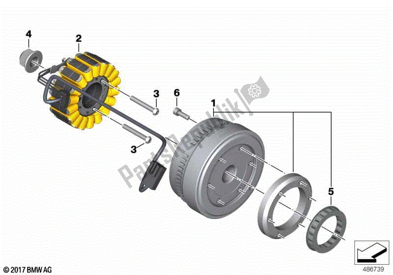 Todas las partes para Embrague Unidireccional Alternador-arranque de BMW C 400 GT K 08 2018 - 2020