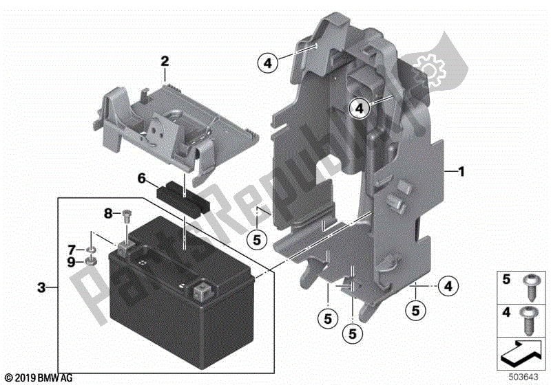 Todas las partes para Batería Con Soporte de BMW C 400 GT K 08 2018 - 2020