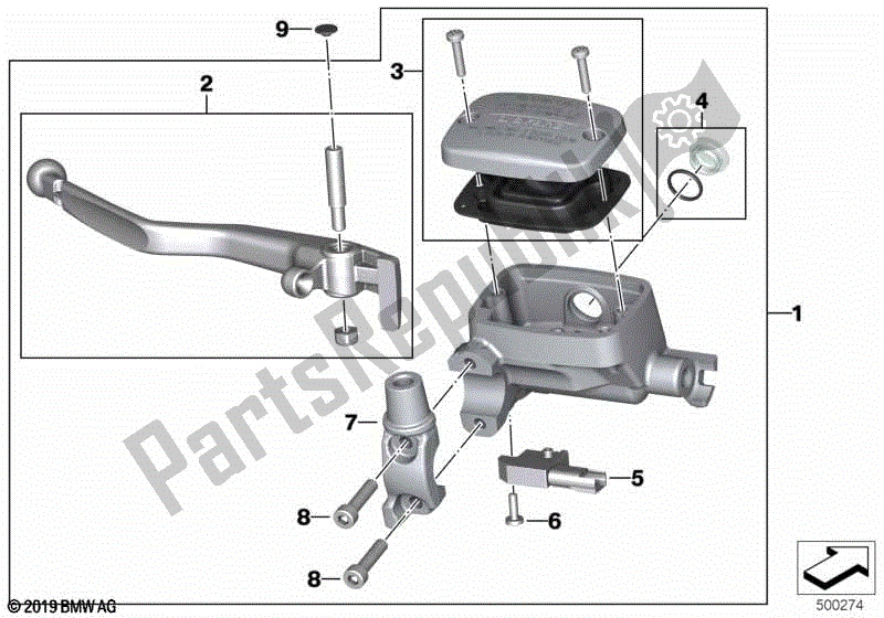 Todas las partes para Palanca De Freno De Mano, Rueda Trasera de BMW C 400 GT K 08 2018 - 2020