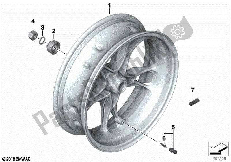 Todas las partes para Rueda Trasera de BMW C 400 GT K 08 2018 - 2020