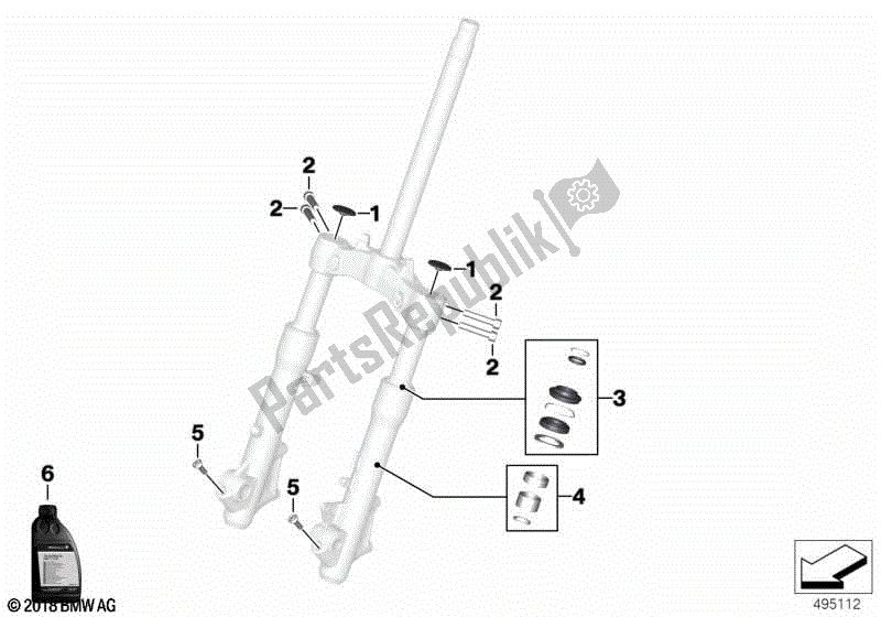 Todas las partes para Servicio De Horquillas Telescópicas de BMW C 400 GT K 08 2018 - 2020