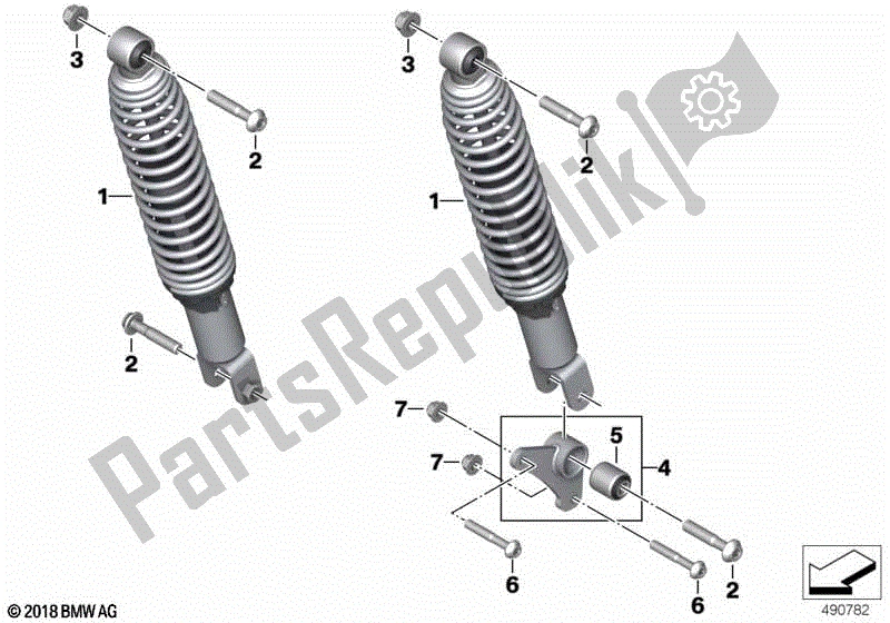 Todas las partes para Puntal De Resorte, Trasero de BMW C 400 GT K 08 2018 - 2020