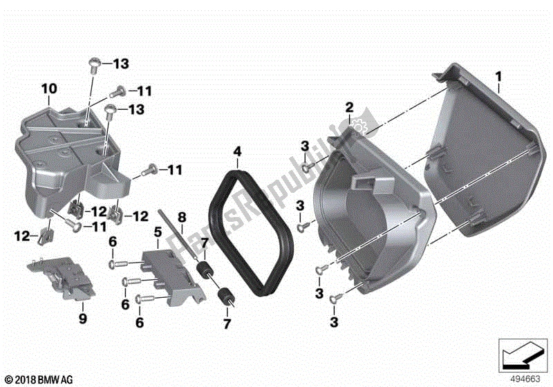 Todas las partes para Protector De Pierna Del Compartimento De Almacenamiento de BMW C 400 GT K 08 2018 - 2020