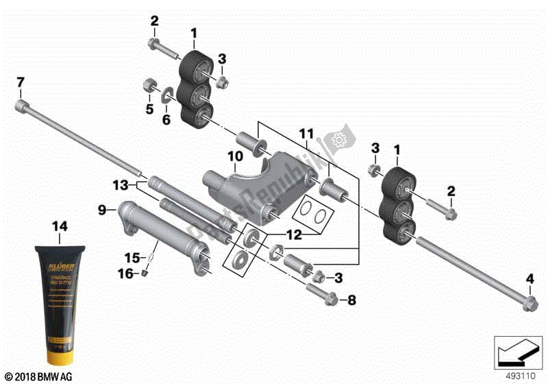 Toutes les pièces pour le Bras Oscillant Auxiliaire du BMW C 400 GT K 08 2021