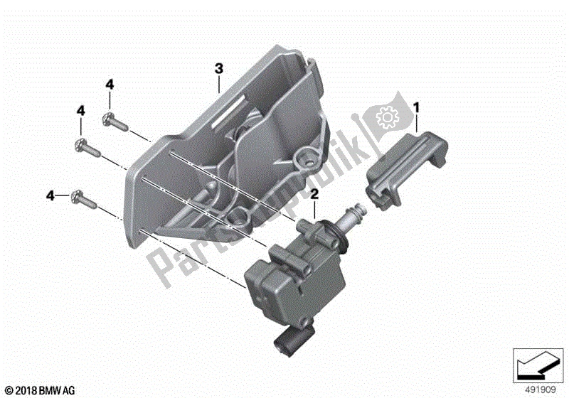 Alle onderdelen voor de Centrale Vergrendelingsactuator van de BMW C 400 GT K 08 2021