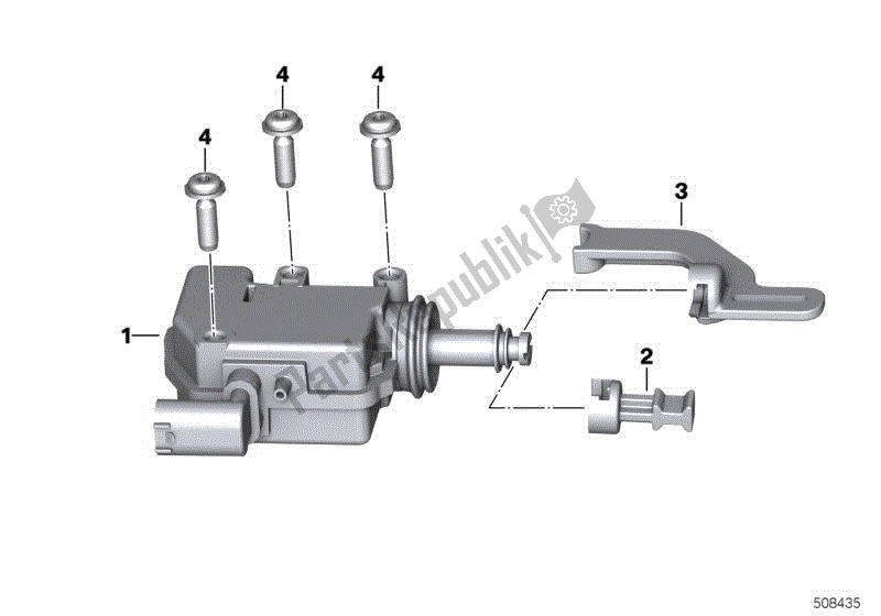 Alle onderdelen voor de Centrale Vergrendelingsactuator van de BMW C 400 GT K 08 2021