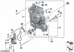 coperchio dell'alloggiamento del motore, a destra