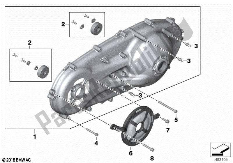 Alle onderdelen voor de Behuizingsdeksel Voor Cvt van de BMW C 400 GT K 08 2021